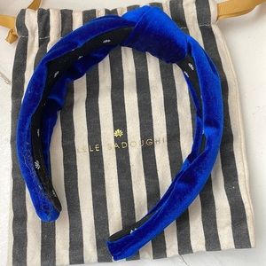 Beautiful royal blue velvet turban headband Lele Sadoughi